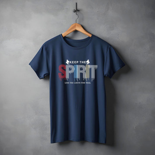 "Spirit” Half Sleeve Round Neck Unisex Cotton T-Shirt