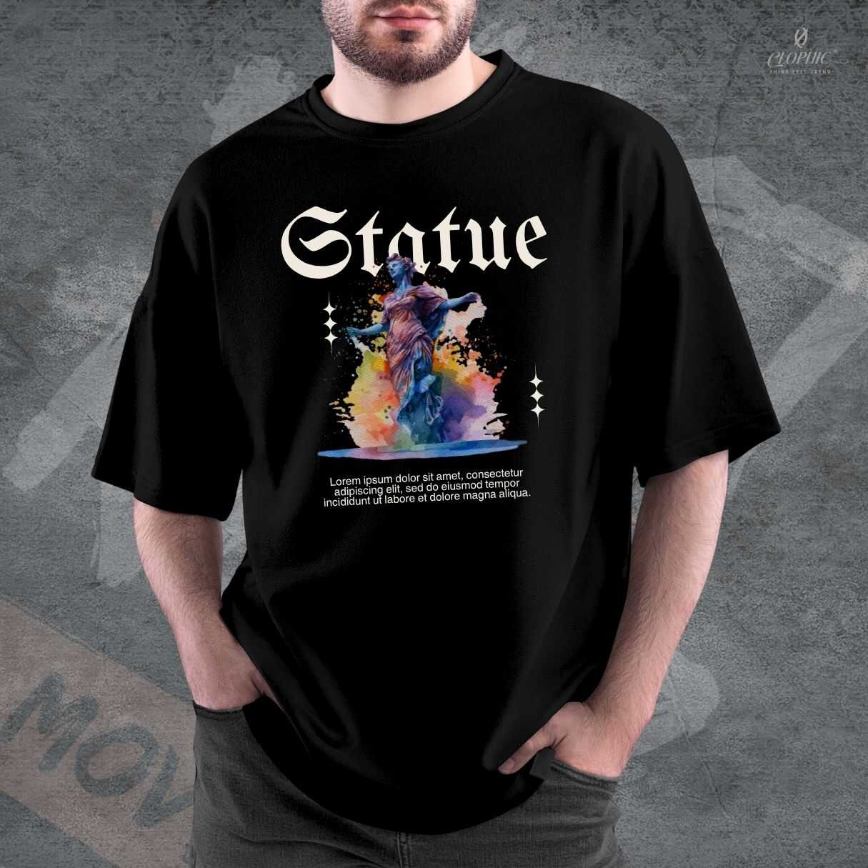 "Statue" Oversized Relaxed fit T-Shirt