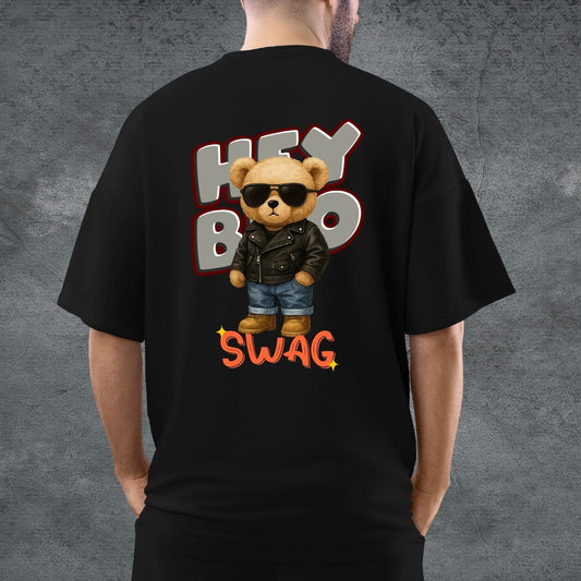 "Hey Bro" Oversized Relaxed fit T-Shirt