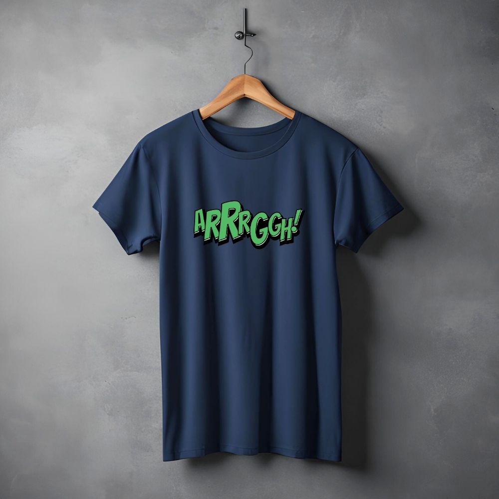 Clophic “ARRRGGH” Regular Fit Half Sleeve Round Neck T-Shirt