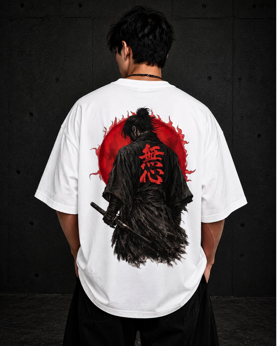 Shadow Ronin Oversized Black T-Shirt for Men